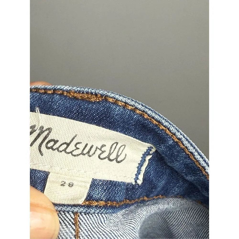 Madewell stretch denim straight mini skirt: pieced edition 28 - Image 3