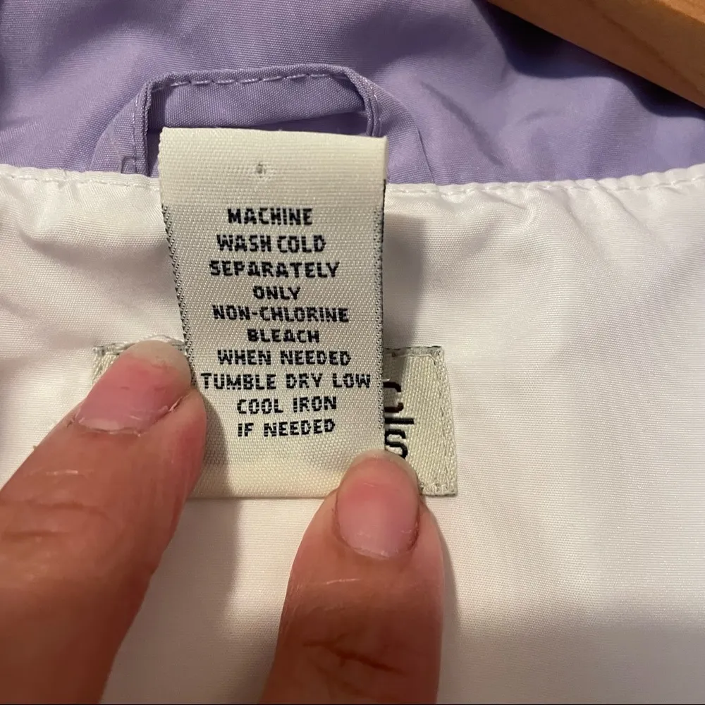 VINTAGE 90s Classic‎ Elements Purple and White Windbreaker Jacket Size Medium - Image 8