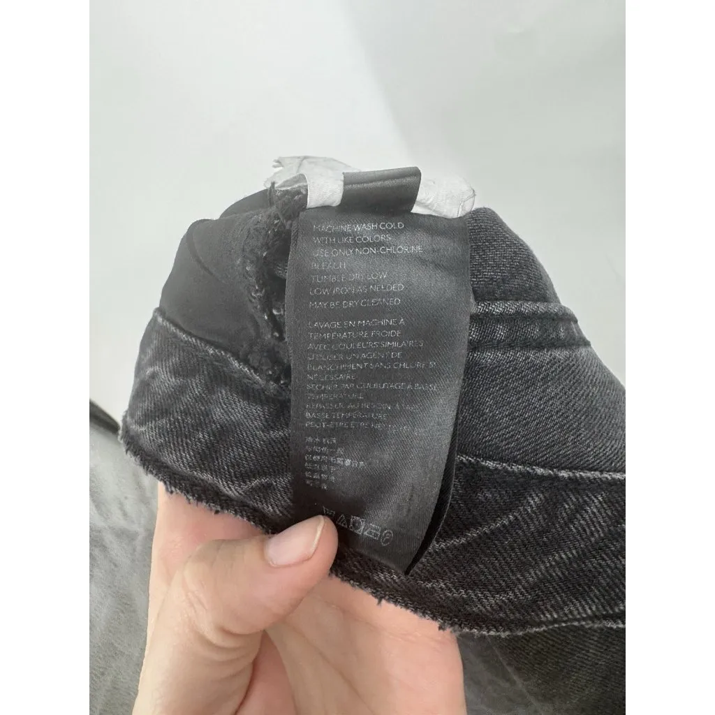 We‎ The Free Distressed Jeans Women 29 Charcoal Great Wash Denim Skater Grunge - Image 4