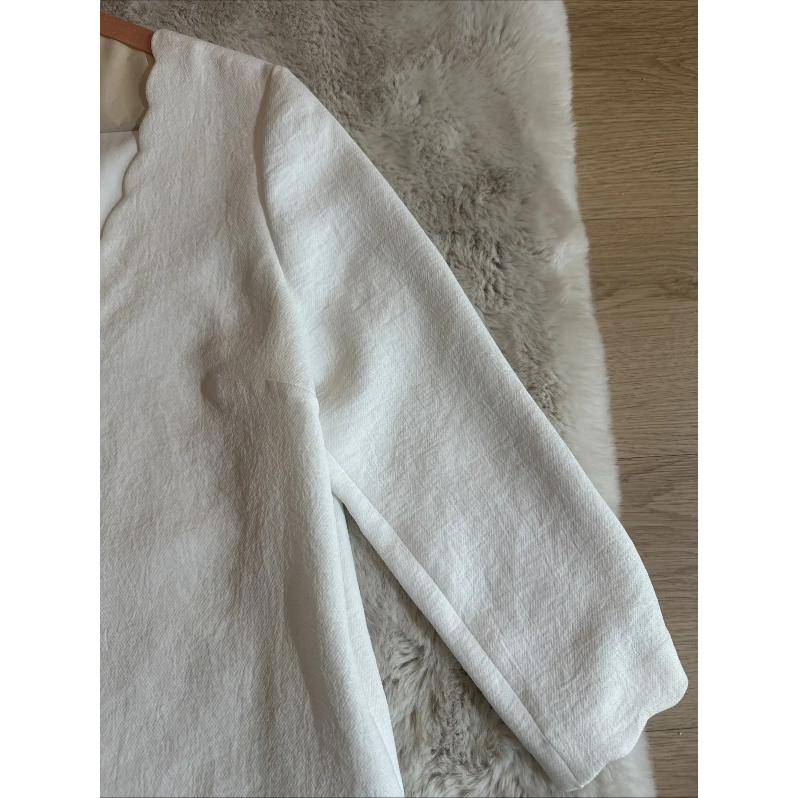 Sezane Cardigan Women  Knit Long-sleeved Jacket Cream‎ Size 38 - Image 3