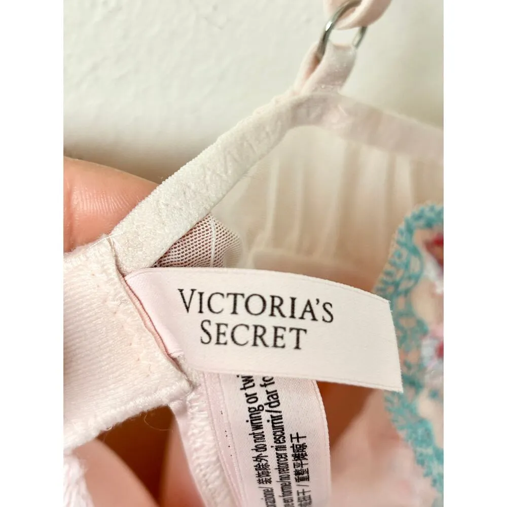 Victoria's Secret Floral Sleeveless Underwired Slip Dress Light Pink Women's S - Image 3