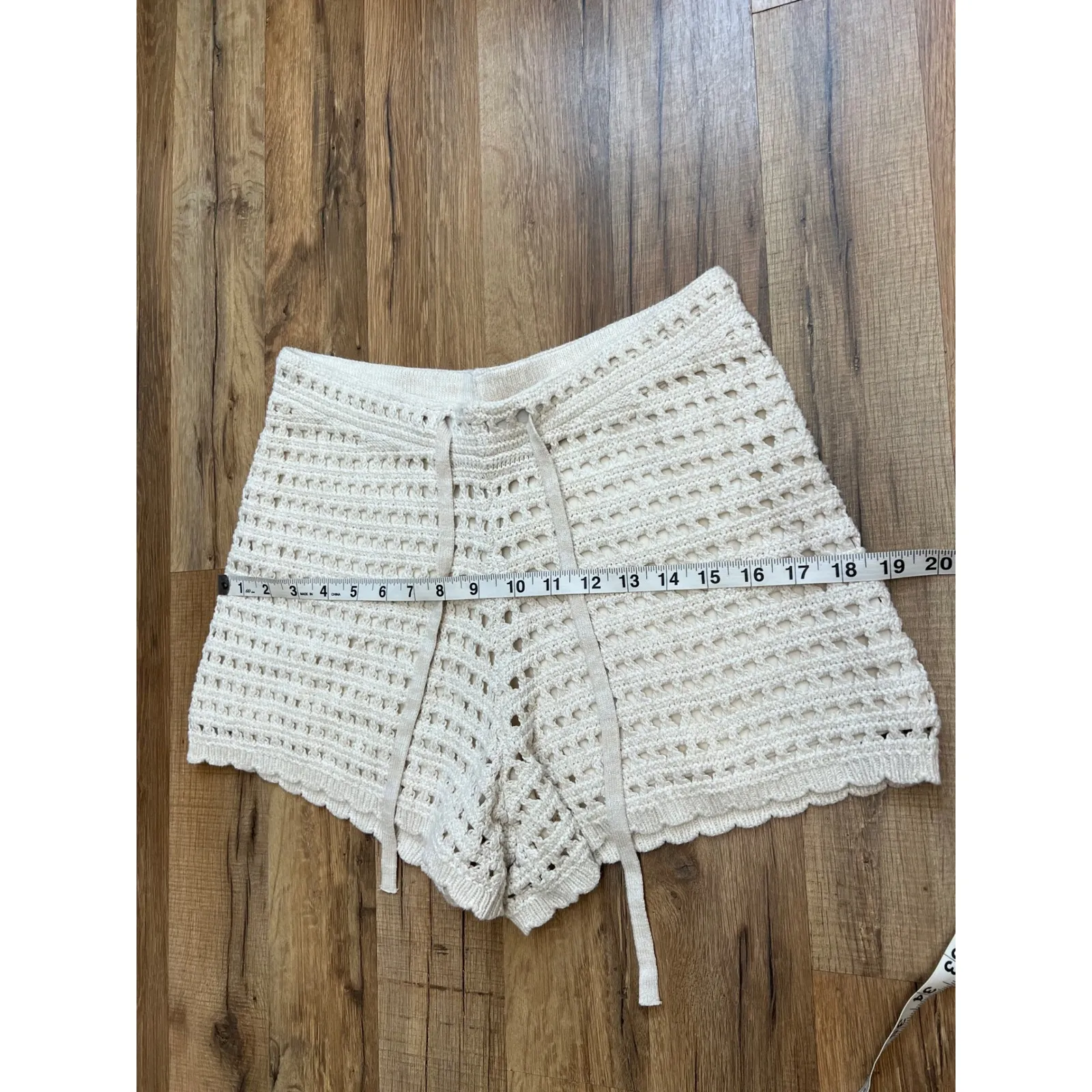 Universal Thread Cream Crochet Shorts, 94% Cotton, Size S‎ - Image 7