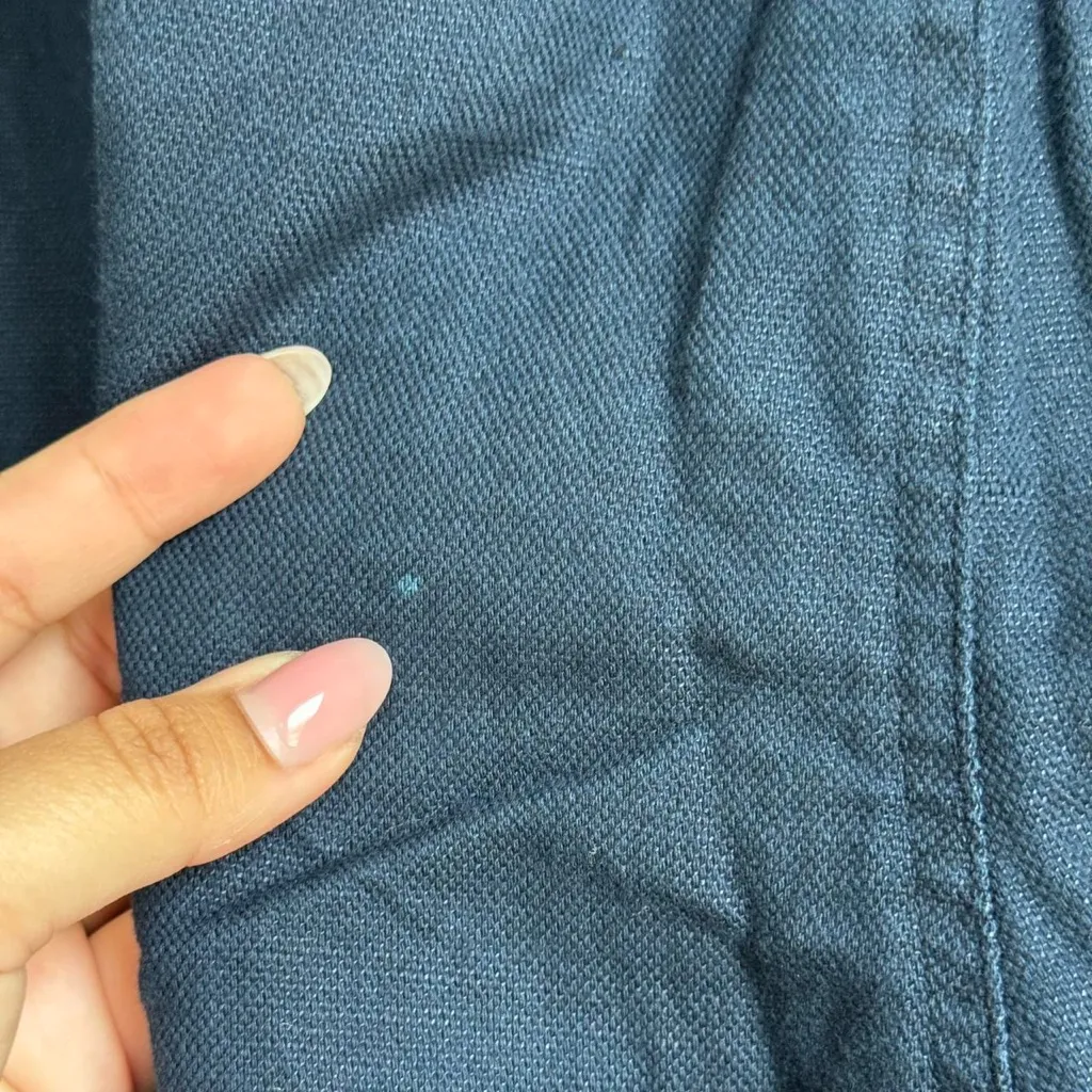 NWT Madewell Cotton-Linen Pleated Wide-Leg
Pants in Deep Indigo, Size 6P - Image 8