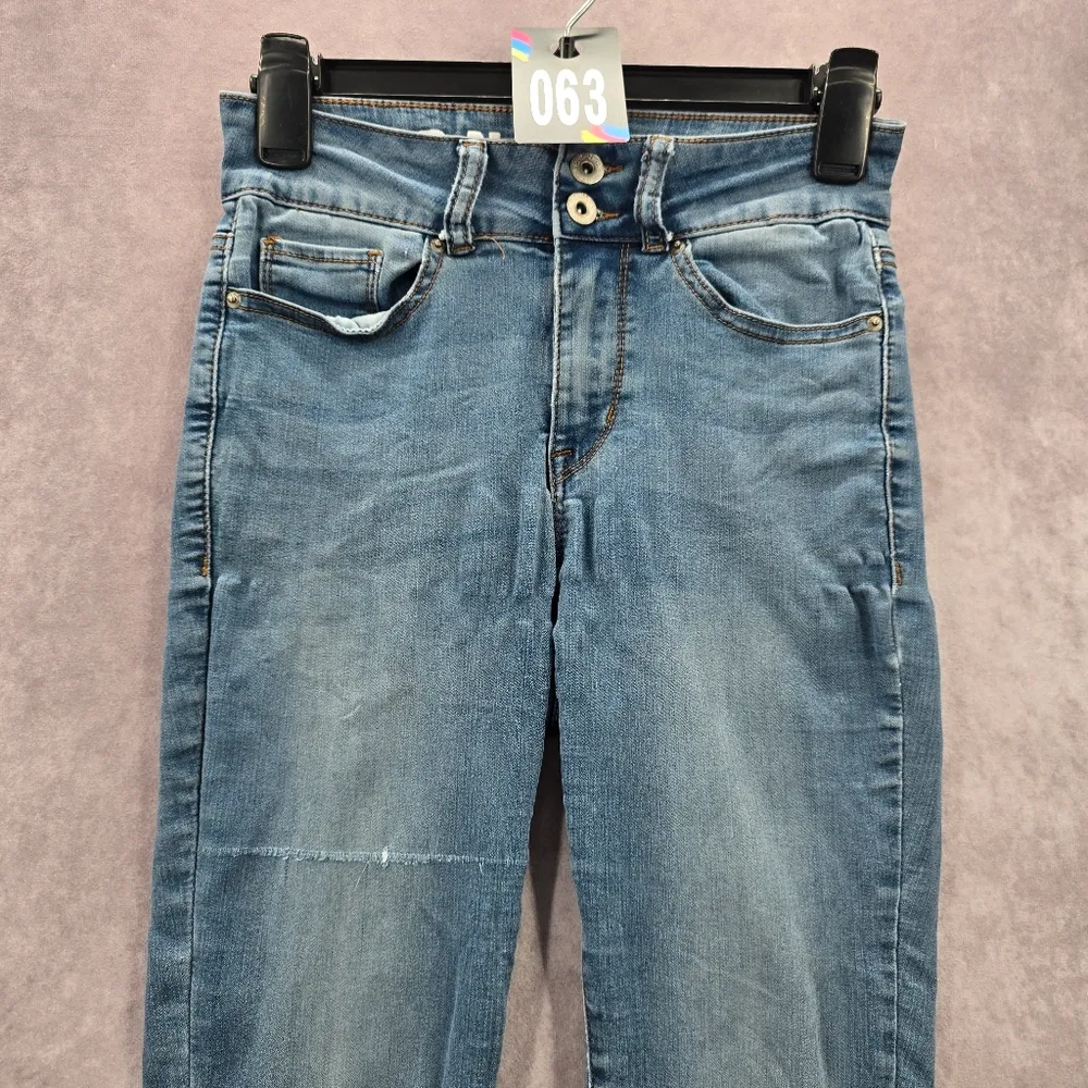 063. S.O.N.G Perfect High Rise Skinny Ankle Grazer Blue Denim Jeans 3/26 Size undefined - Image 3