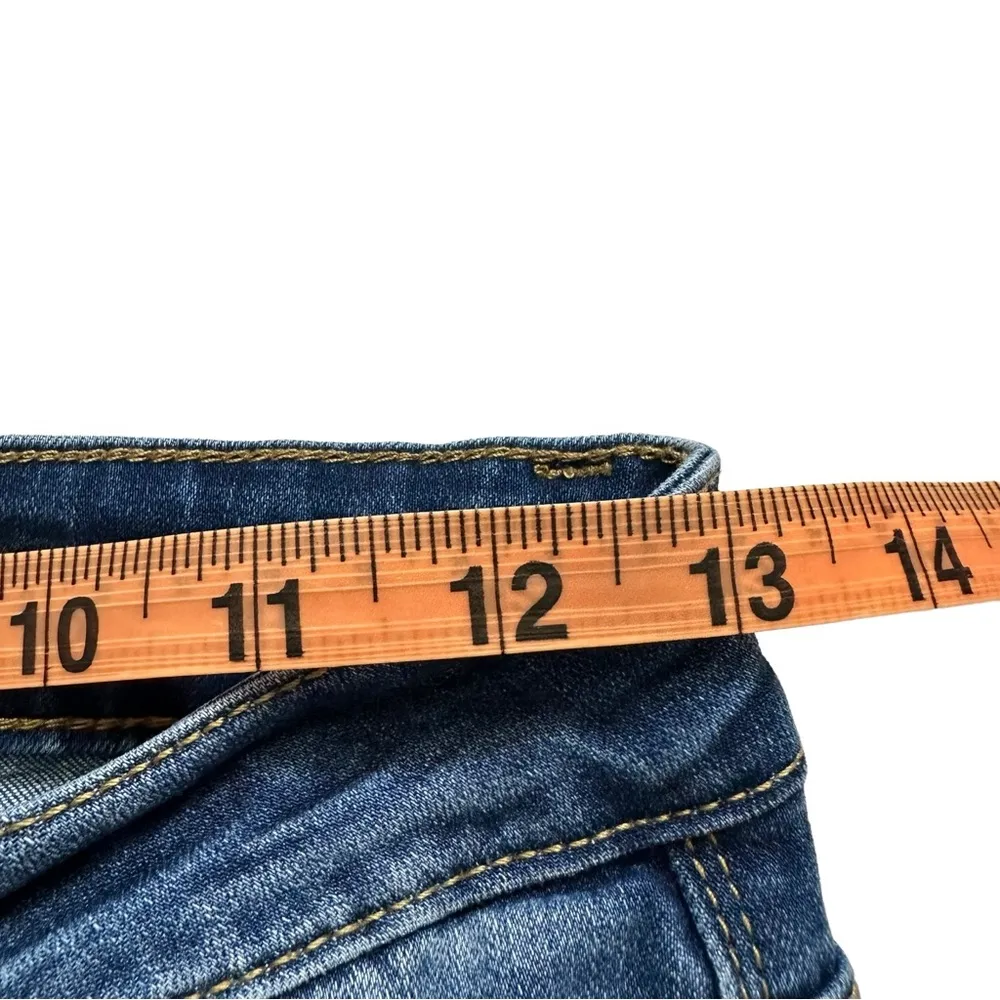 Judy Blue Stretch Distressed Skinny Jeans With Mexican Baja Exposed Fabric - Image 5