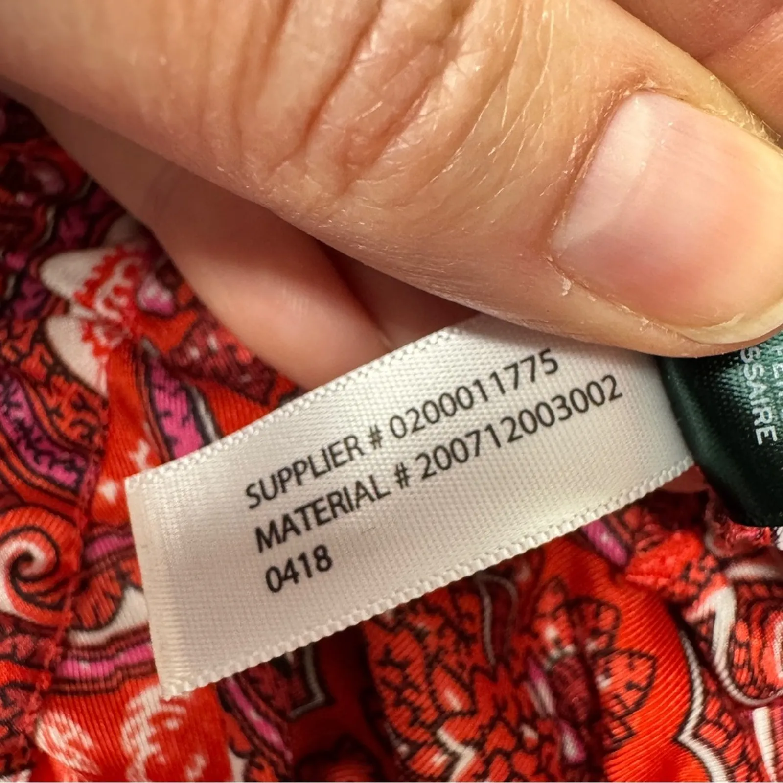 Lauren Ralph Lauren Red Paisley Tiered Maxi Skirt Womens L Prairie Boho Circle - Image 9