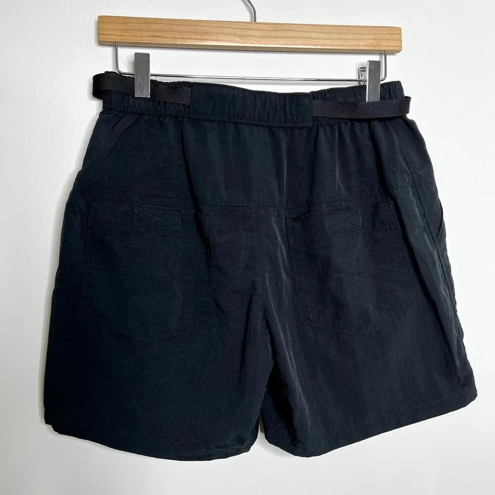 Vintage Champion Black Buckle Belt Windbreaker Shorts - Image 2