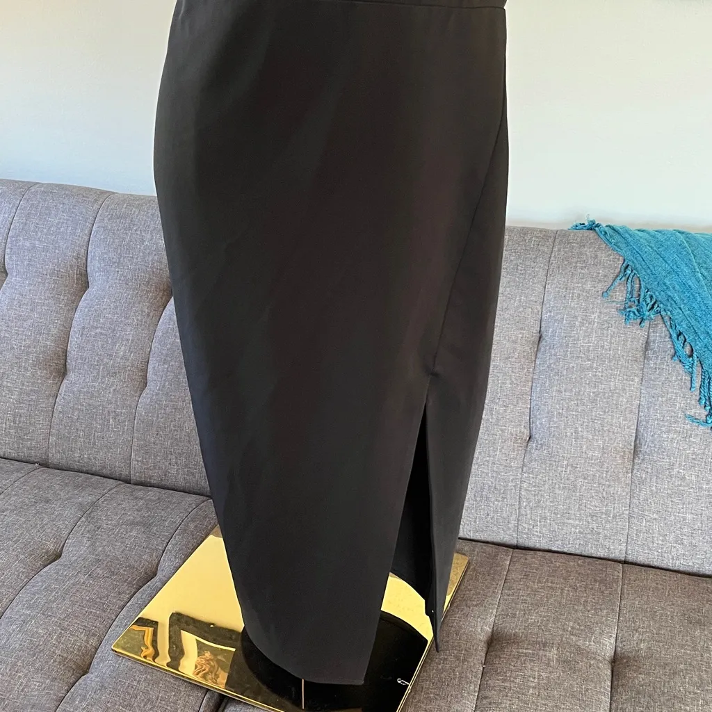 Lovers + Friends Sleek Black Lazo Midi Dress size Large - Image 7