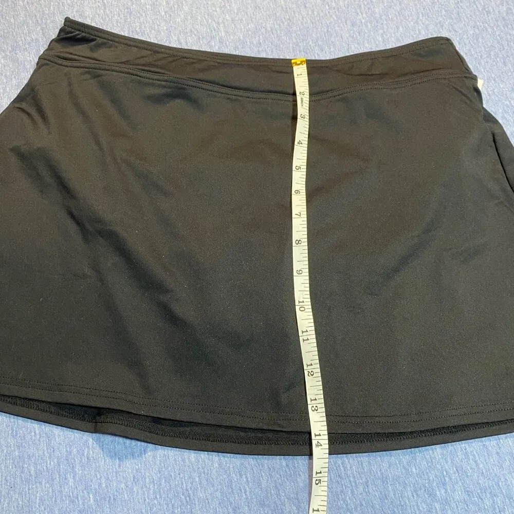 Lands End Womens Swim Skirt With Built-In Briefs Black Size 10 - Image 5