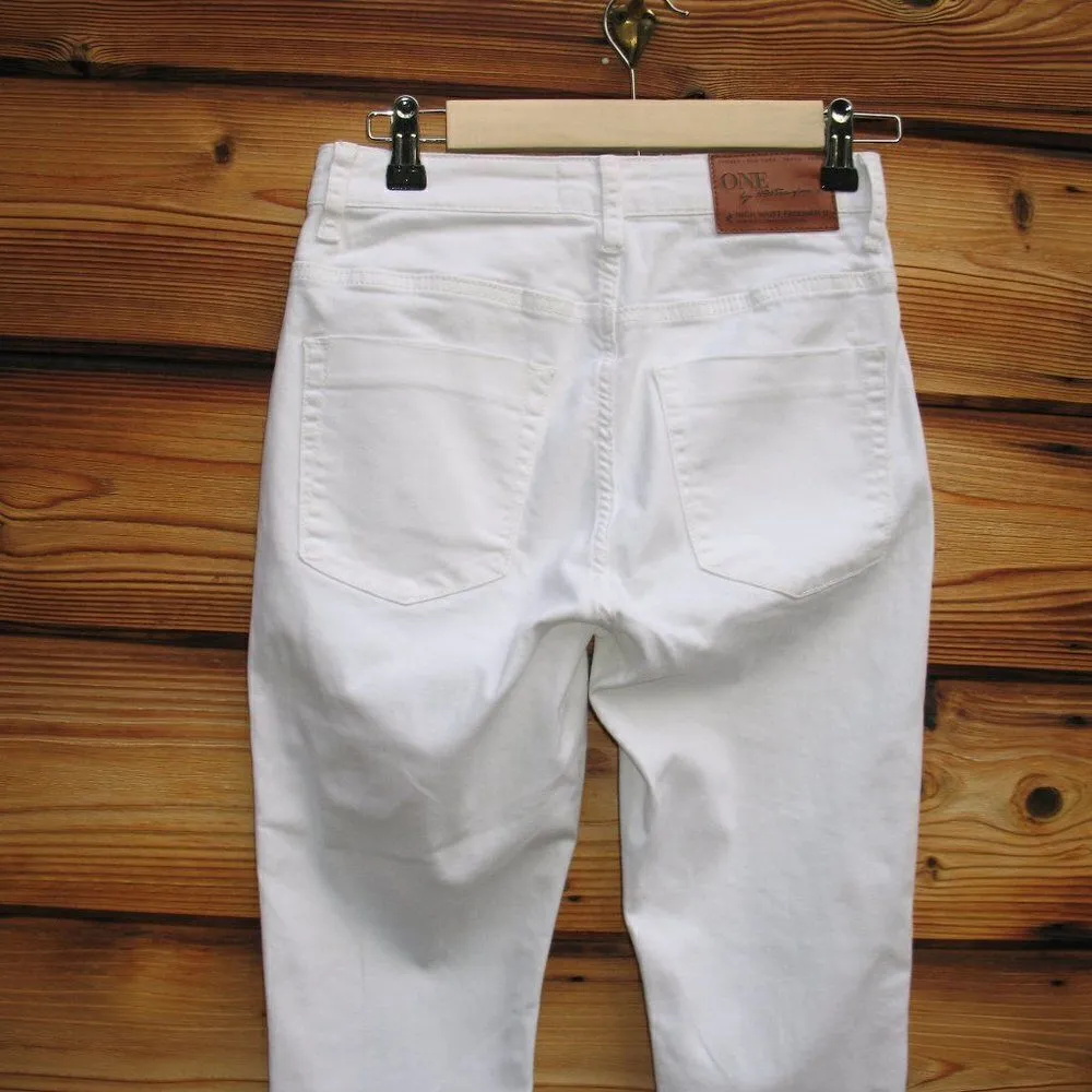 ONE TEASPOON High Waist Freebird II White Skinny Jeans - Image 8