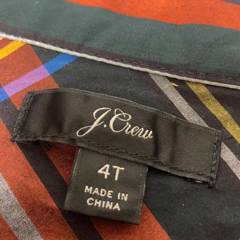 J. Crew Stewart plaid jeweled button popover top tartan - Image 11