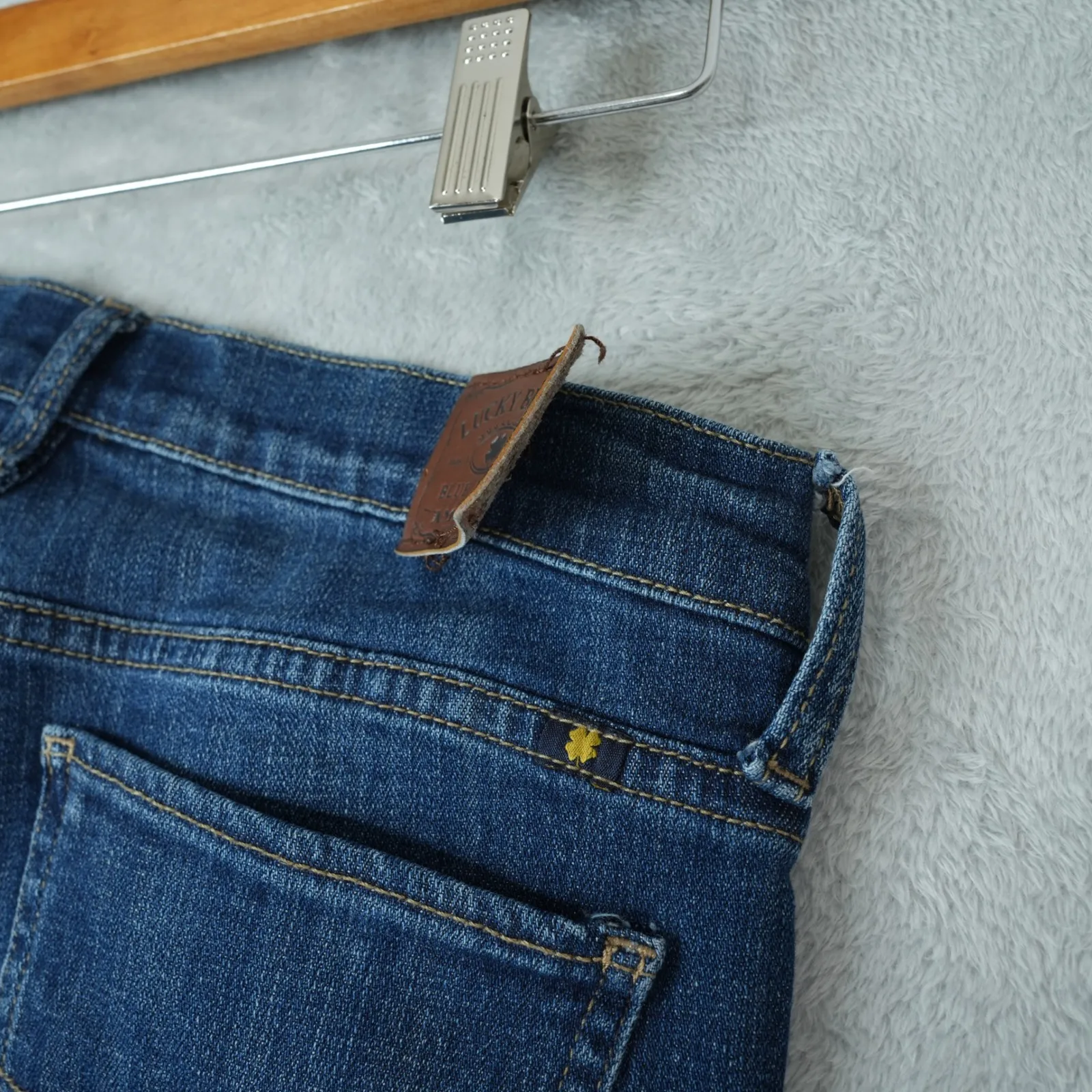 Lucky Brand Jeans Womens 8/29 A Sweet Straight Leg Dark Wash Mid Rise Stretch - Image 9