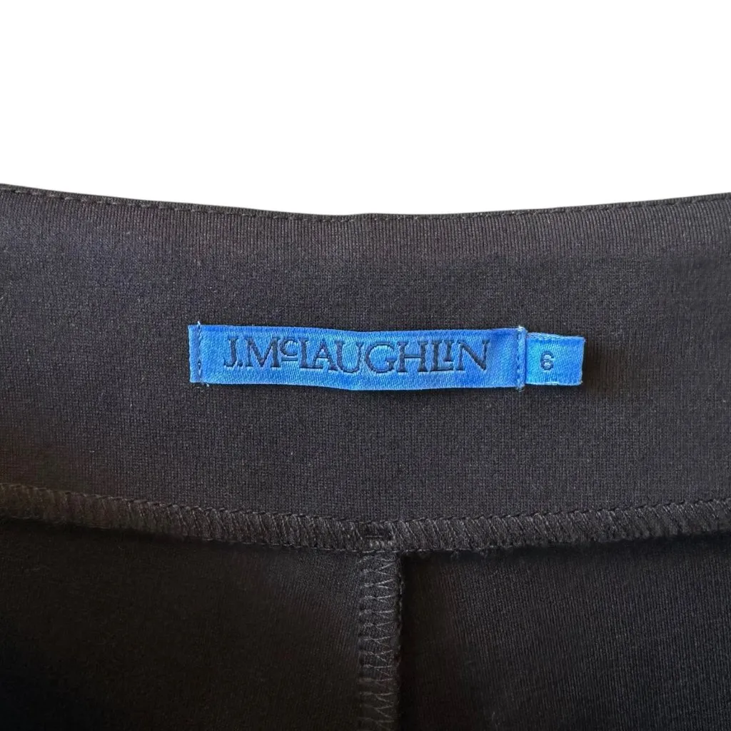 J McLaughlin Carter Black Stretch Knit Wide Leg Pants Size 6 - Image 6