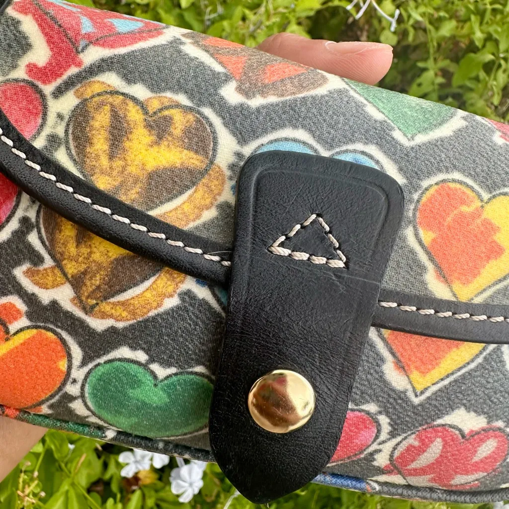 Dooney & Bourke Multicolor Hearts Wristlet – Rare Y2K 2005 Vintage - Image 6