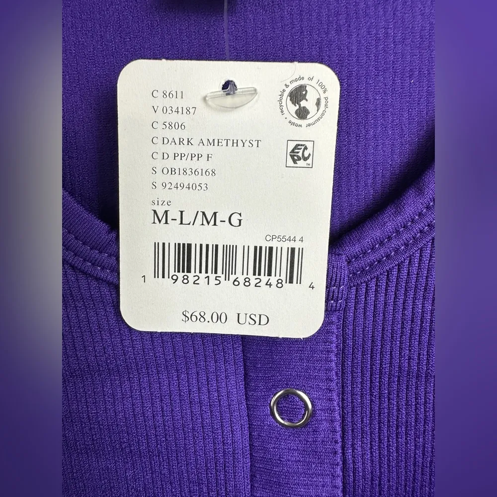 FP Movement by Free People Top Bail Out Womens M/L Layer Henley Crop Top NEW - Image 4