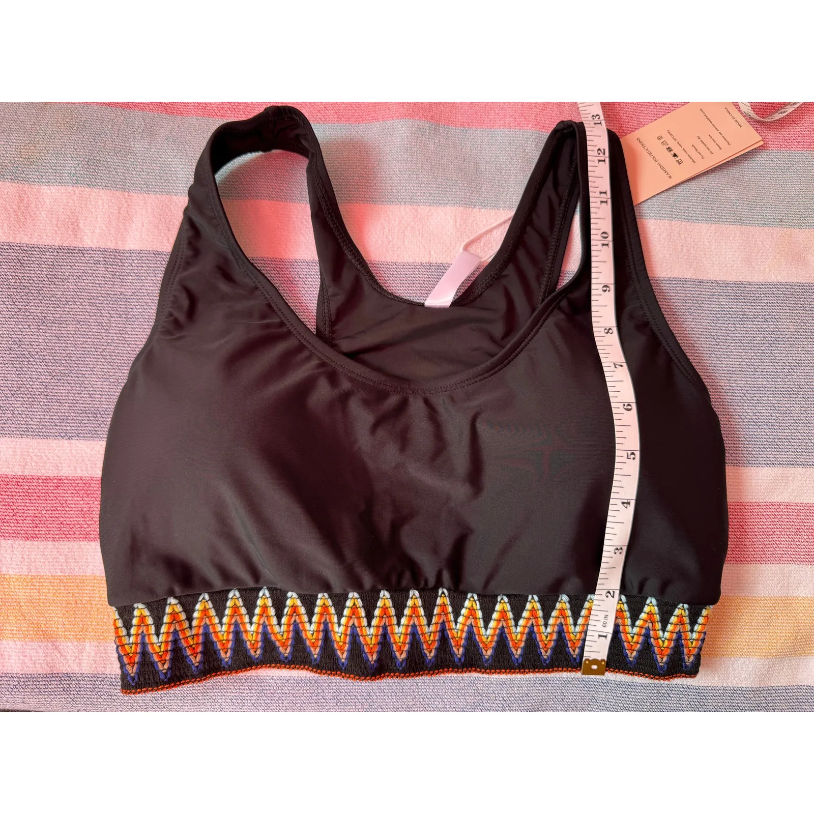 NWT, Women, High Waist Bikini Set, Black and Floral, Sz M Size M - Image 5