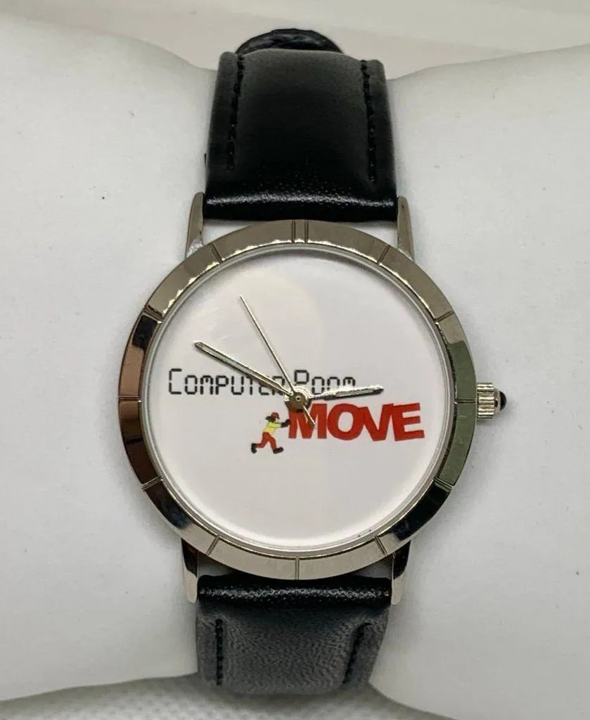 Infinity women watch vintage computer room move 33mm round quartz running - Image 1