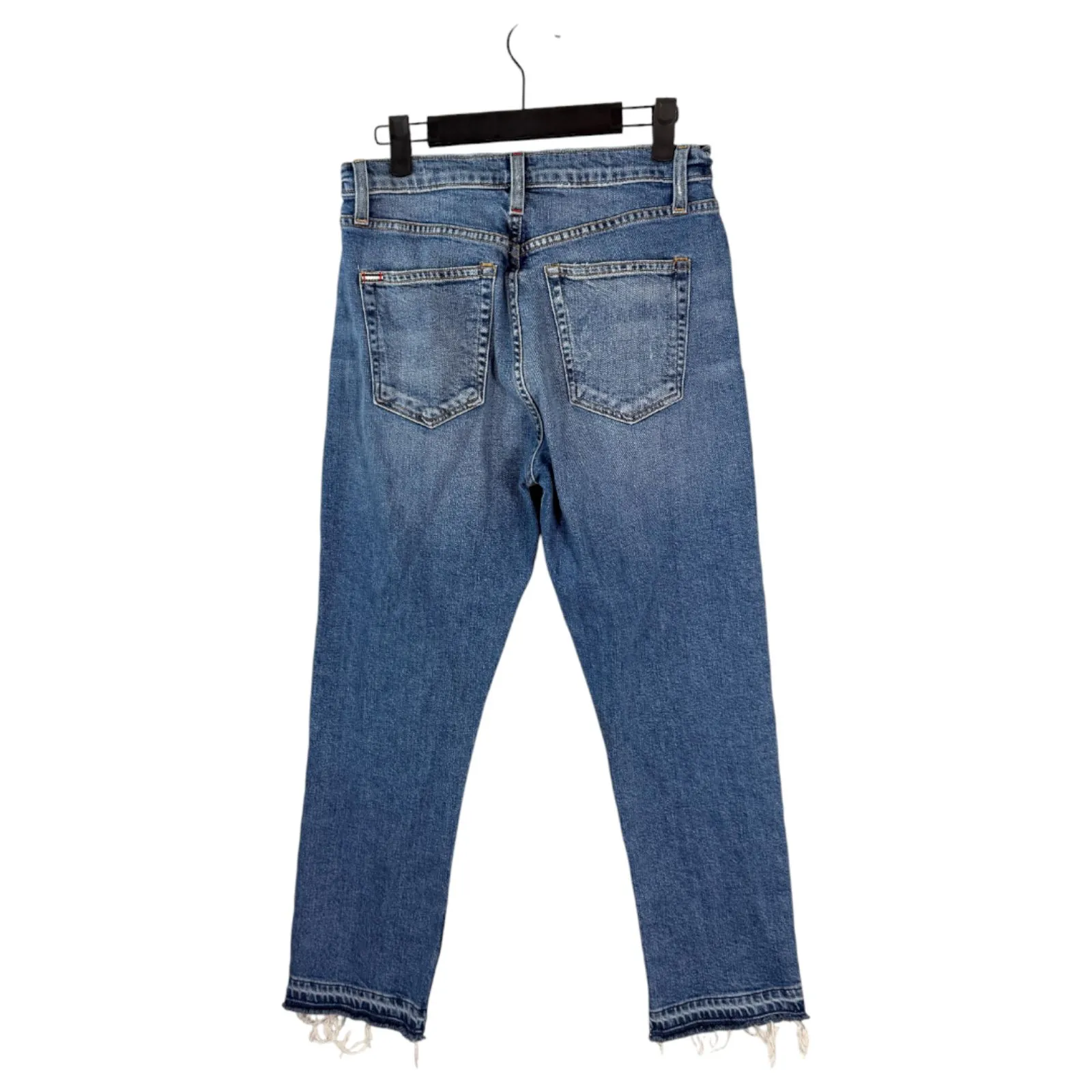 AO.LA Alice + Olivia Amazing High Rise Girlfriend Slim Raw Hem Jeans Size 28 - Image 4