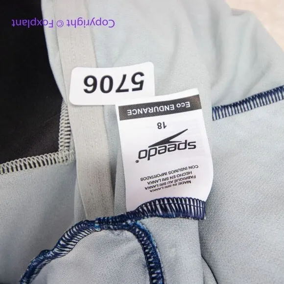 NEW‎ Speedo Print High Neck One Piece Women's Recreational swimsuit,  18 - Image 11