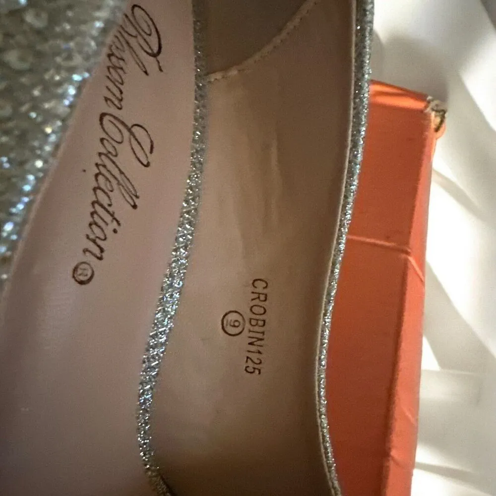 De Blossom collection heels sz 9 crobin 125 color siver heel 4inches Silver - Image 6