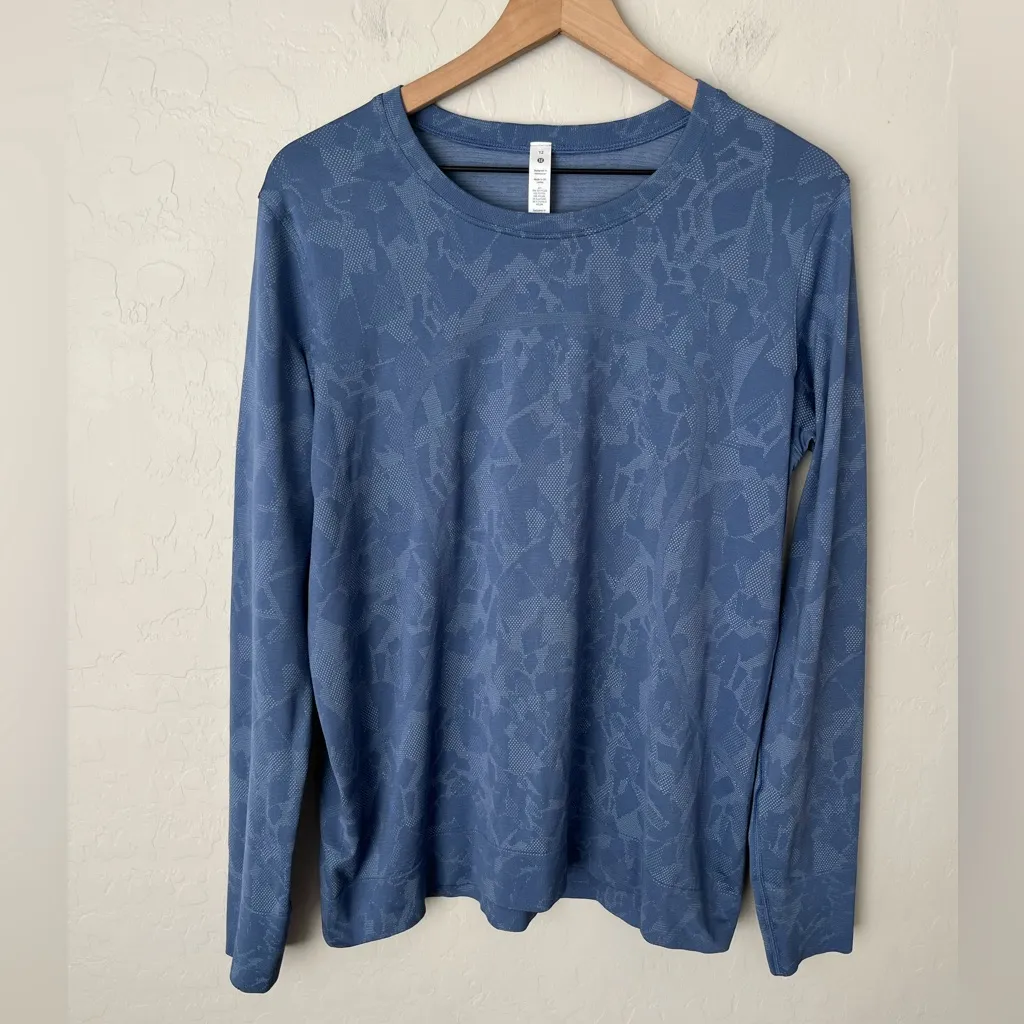 Lululemon Swiftly Relaxed-Fit Long Sleeve Shirt Mosaic Multiply Water Drop 12 - Image 6
