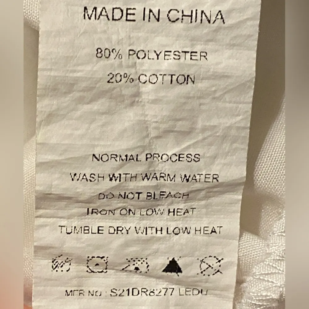 Hazel & Olive White Ruffle Trim High Neckline Short Dress Women’s Sz Small - Image 12