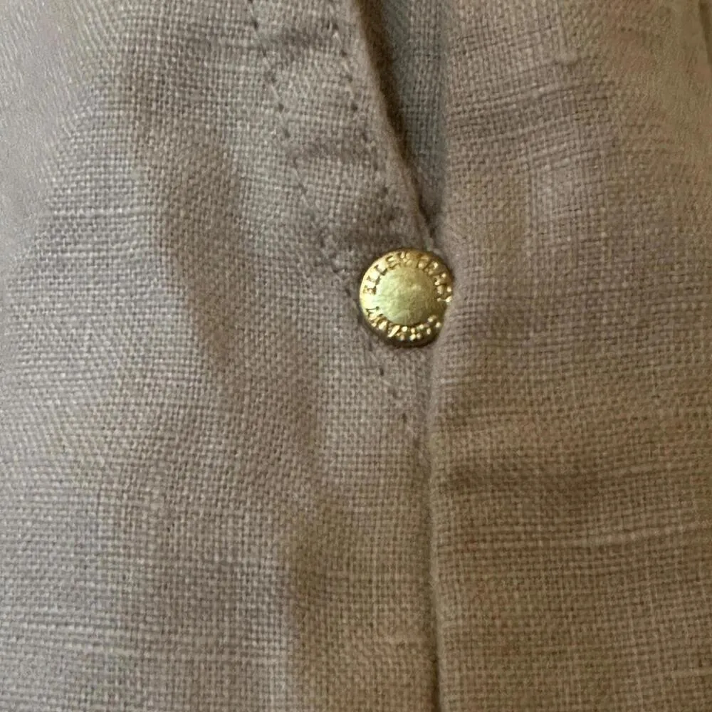 Company Ellen Tracy 100% Linen Skorts Beige Adjustable Waist Womens Small - Image 7