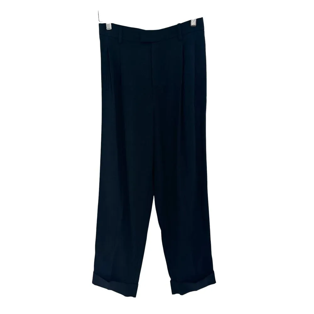 Everlane The‎ Put-Together Pleat Pants Trousers Draped Lyocell Black Size 2 - Image 3