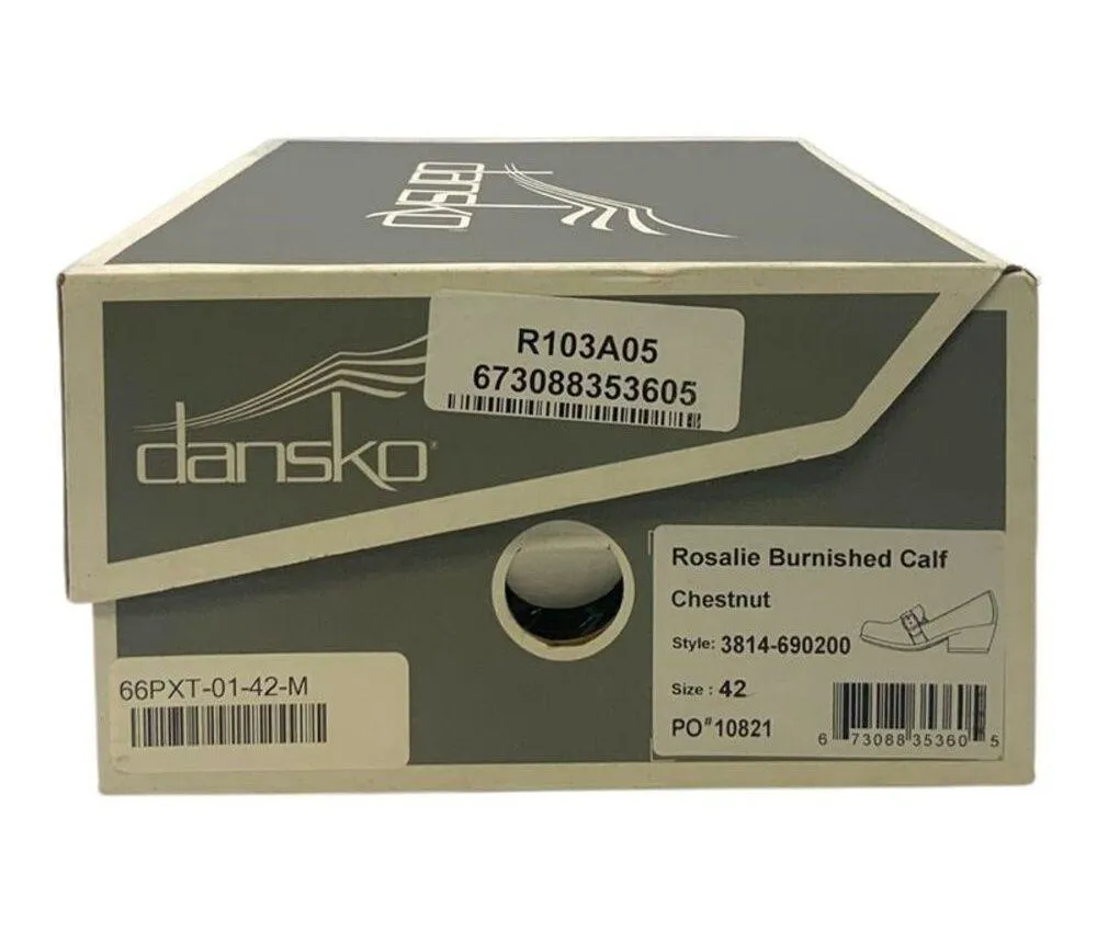 Dansko Rosalie Burnished Calf Block Heel Loafer Chestnut Women's US 11.5/EU 42 - Image 8