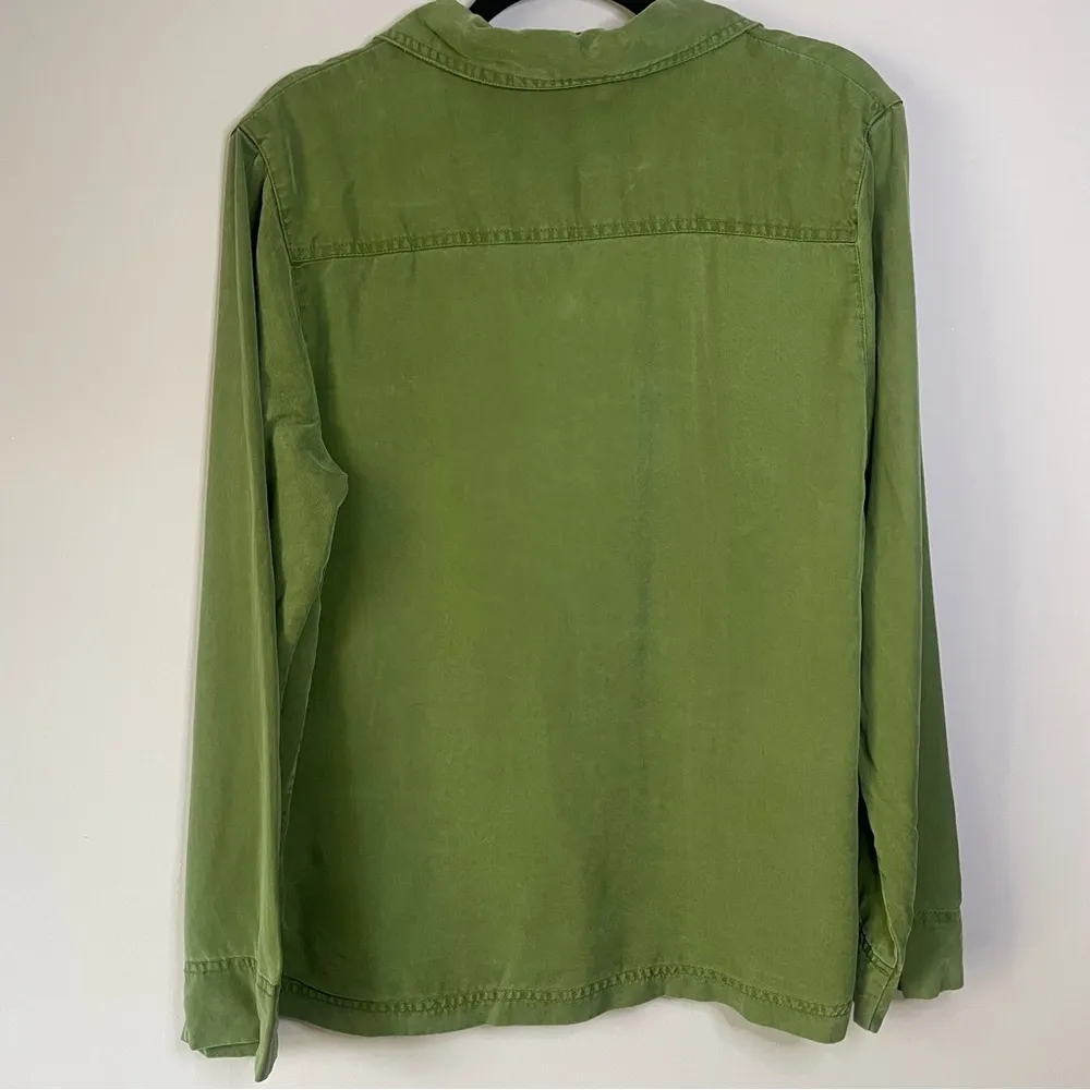 Valerie Stevens Casual Green Shacket Button Front Jacket Cardigan Top Medium - Image 7