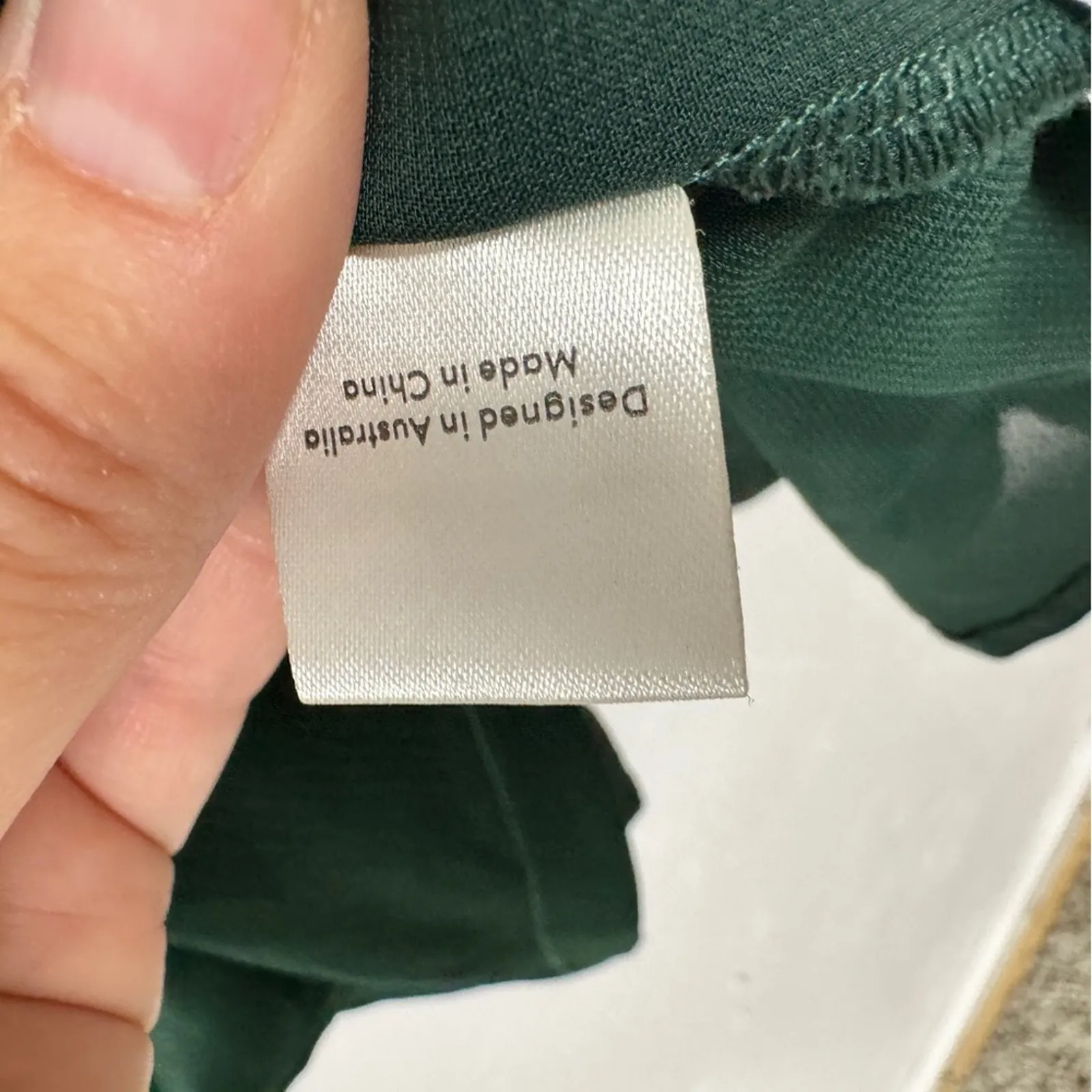 Showpo Forest Green Slip Mini Dress Womens 4 Satin Bridesmaid Faux Wrap Strappy - Image 8