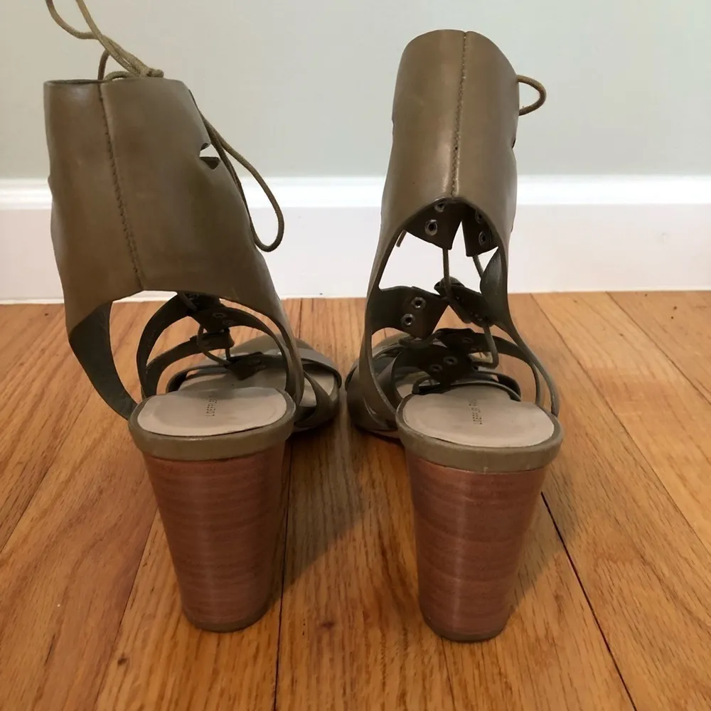 Loeffler Randall Hana Leather Lace-Up City Sandal Olive Green 10 - Image 10