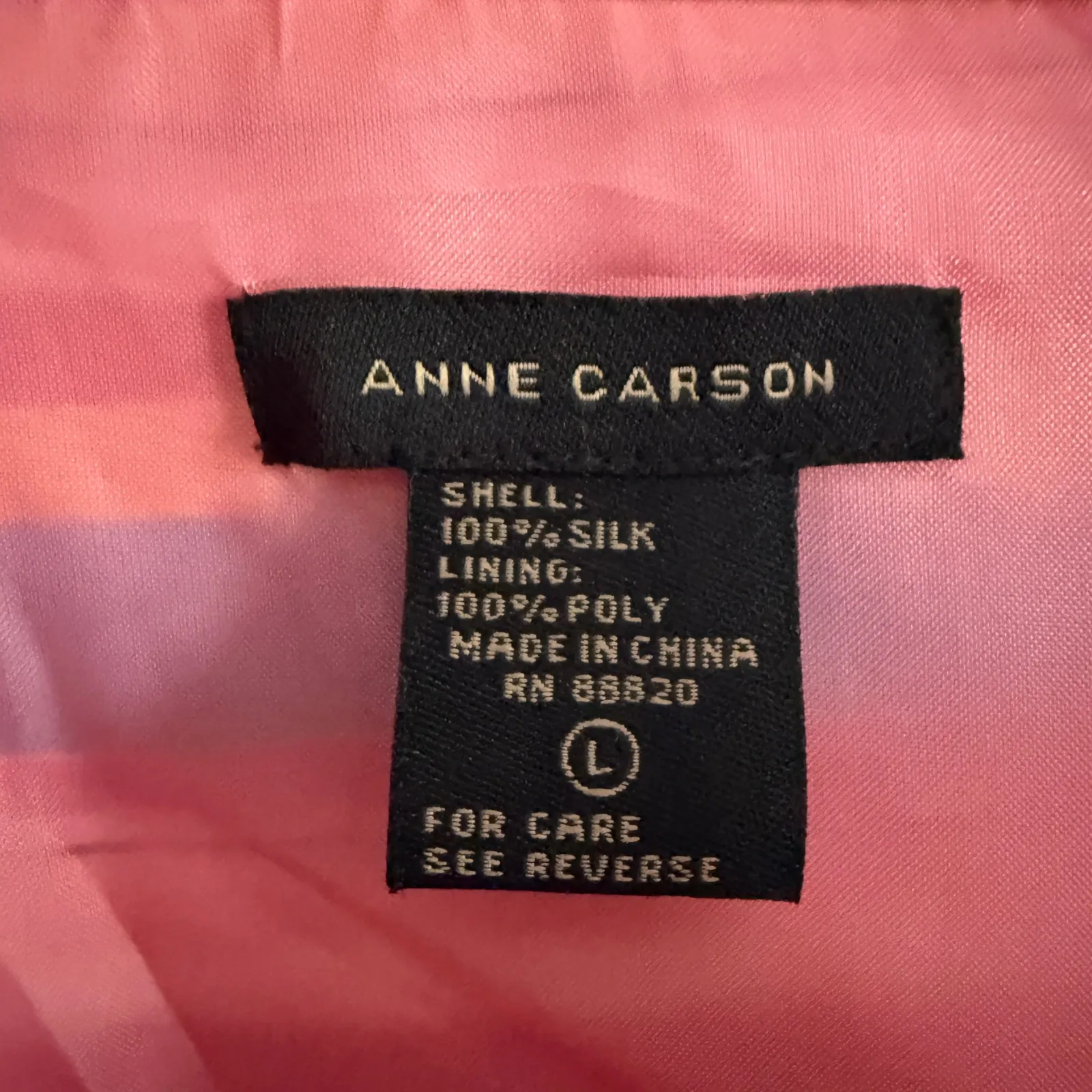 ANNE CARSON | Red Yellow and Blue striped Silk Button down Shirt | Large - Image 7