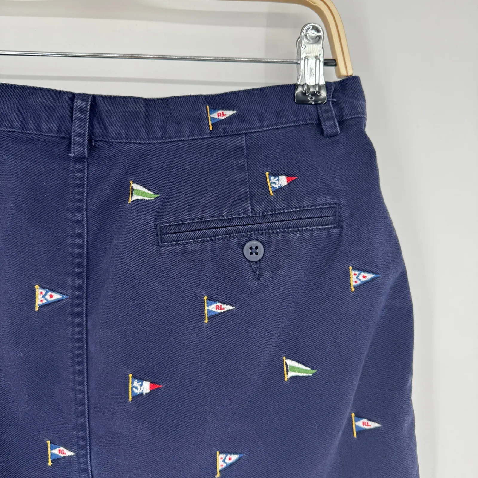 Ralph Lauren Sport Mini Skirt 6 Navy Nautical Flag Embroidered Preppy Classic - Image 7