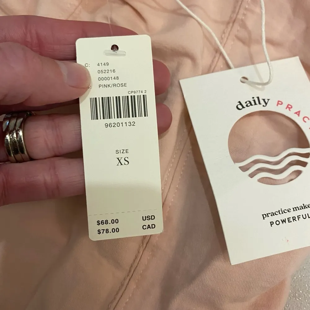 NWT Daily Practice by Anthropologie Fitted Scoop Neck Light Pink Shirt, size XS - Image 6