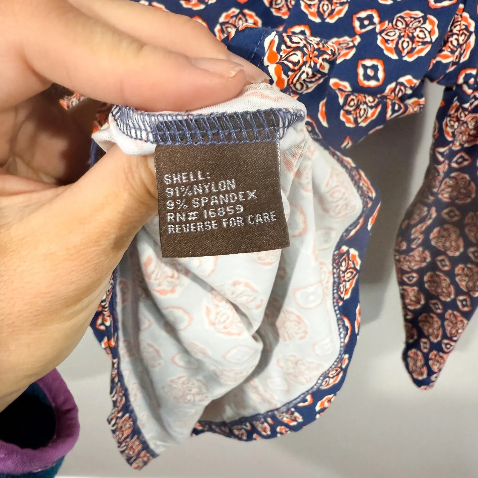 J.McLaughlin Catalina Top – Mini Lyon Print, Navy/Orange, S - Image 5