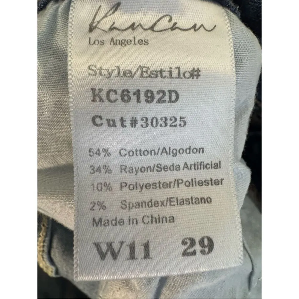 Kancan Estilo blue distressed button fly high rise jeans sz 29 - Image 7