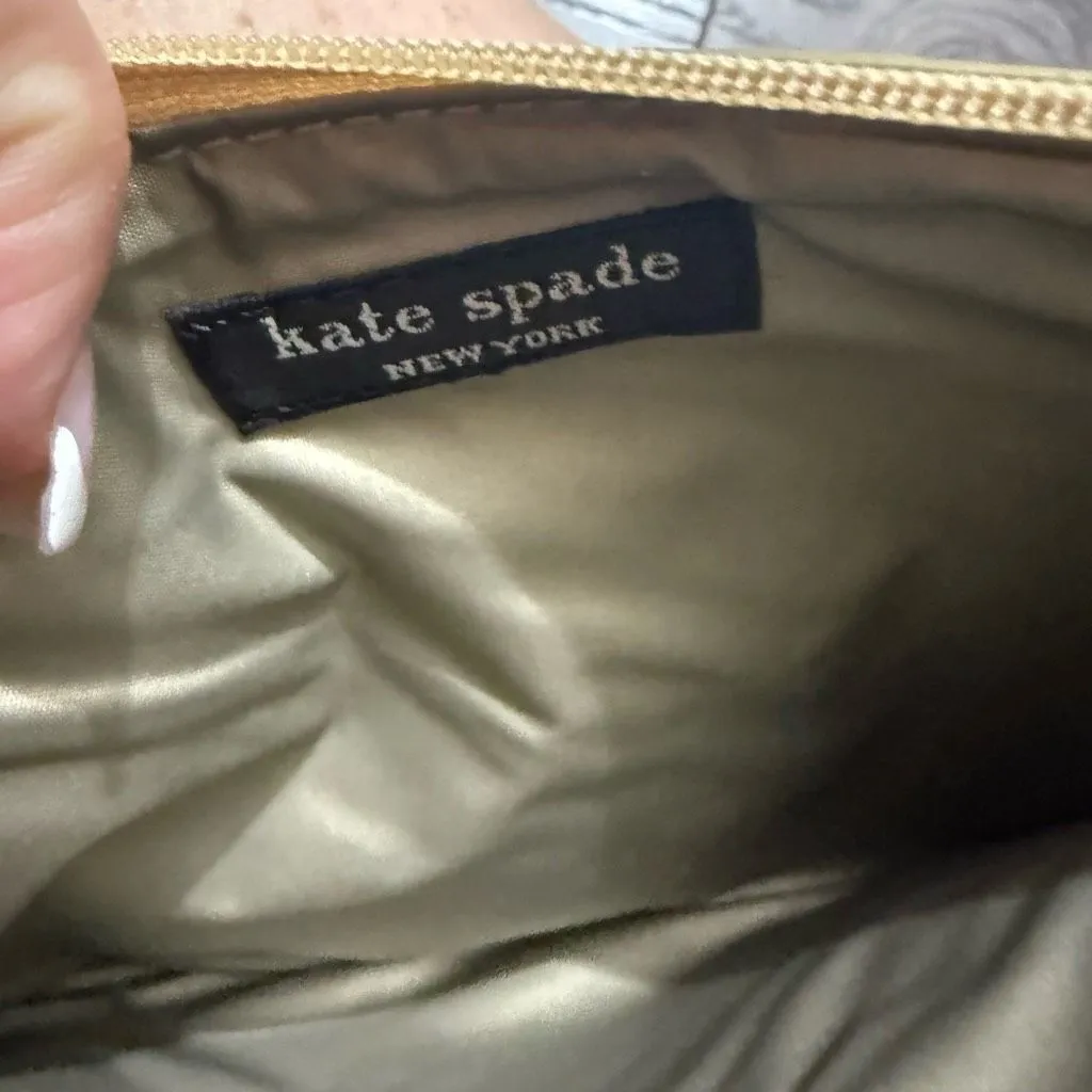 Kate Spade Gold Spellout Wristlet Pouch - Image 4