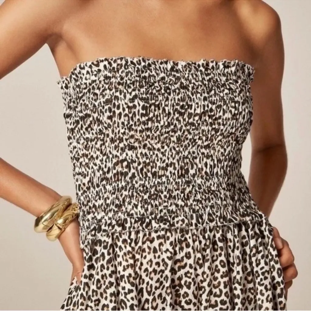 J.Crew Smocked maxi dress in leopard print - Image 2