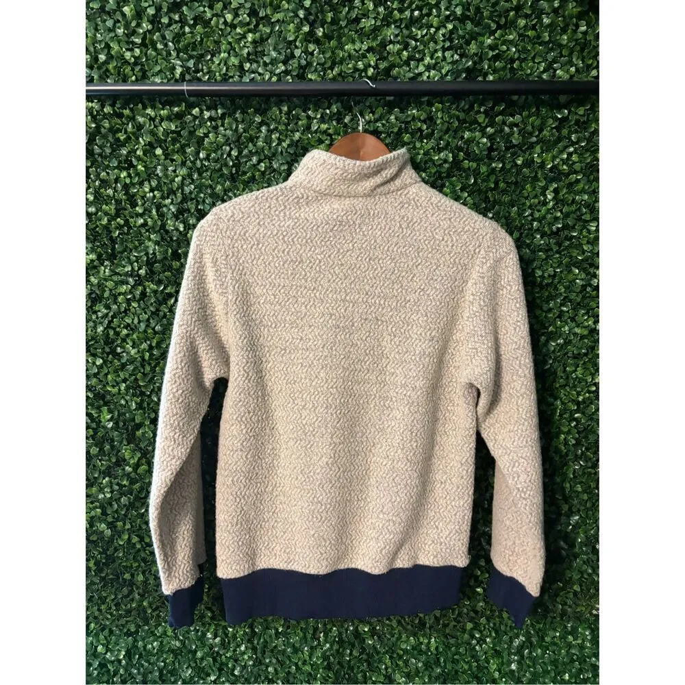 PATAGONIA WOOLYESTER FLEECE 1/4 ZIP JACKET WOMENS SMALL OATMEAL BEIGE WOOL POLY - Image 2