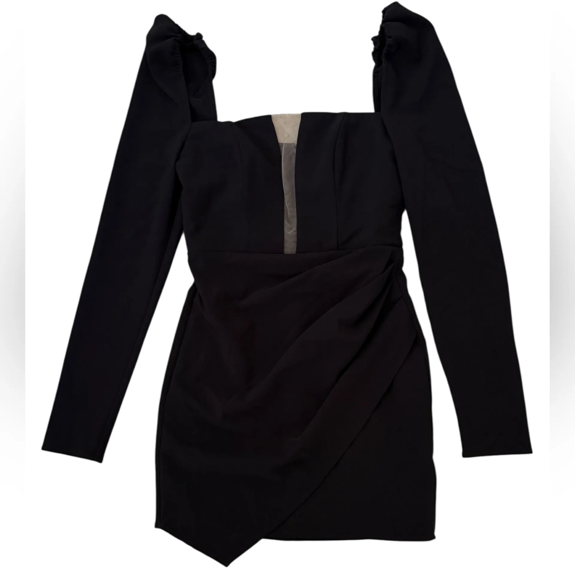 Michael Costello x REVOLVE Racquel Mini Dress in Black Size Small NEW - Image 4