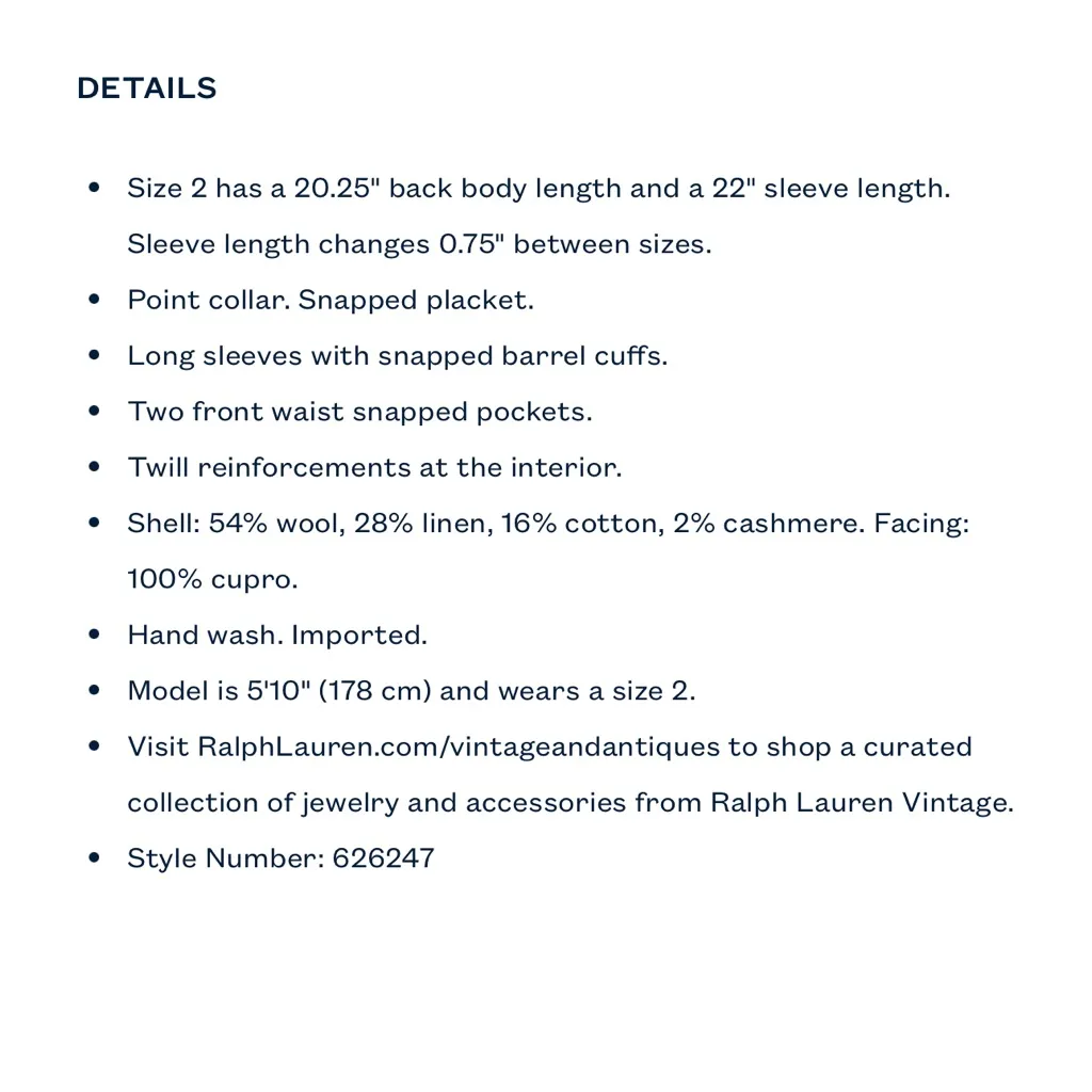 Double RL Ralph Lauren Southwestern jacket Wool linen cashmere blend NWT Blue Size undefined - Image 14