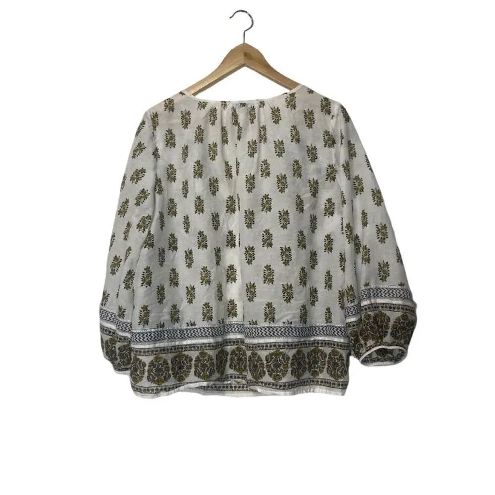Joie Women's Floral Print Peasant Tunic Blouse Size M Multicolor - Image 2