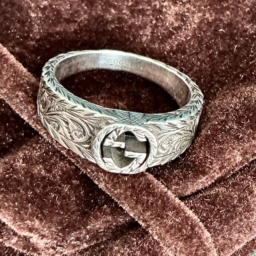GUCCI ALL SILVER RING 🔥🔥UNISEX🔥 - Image 5