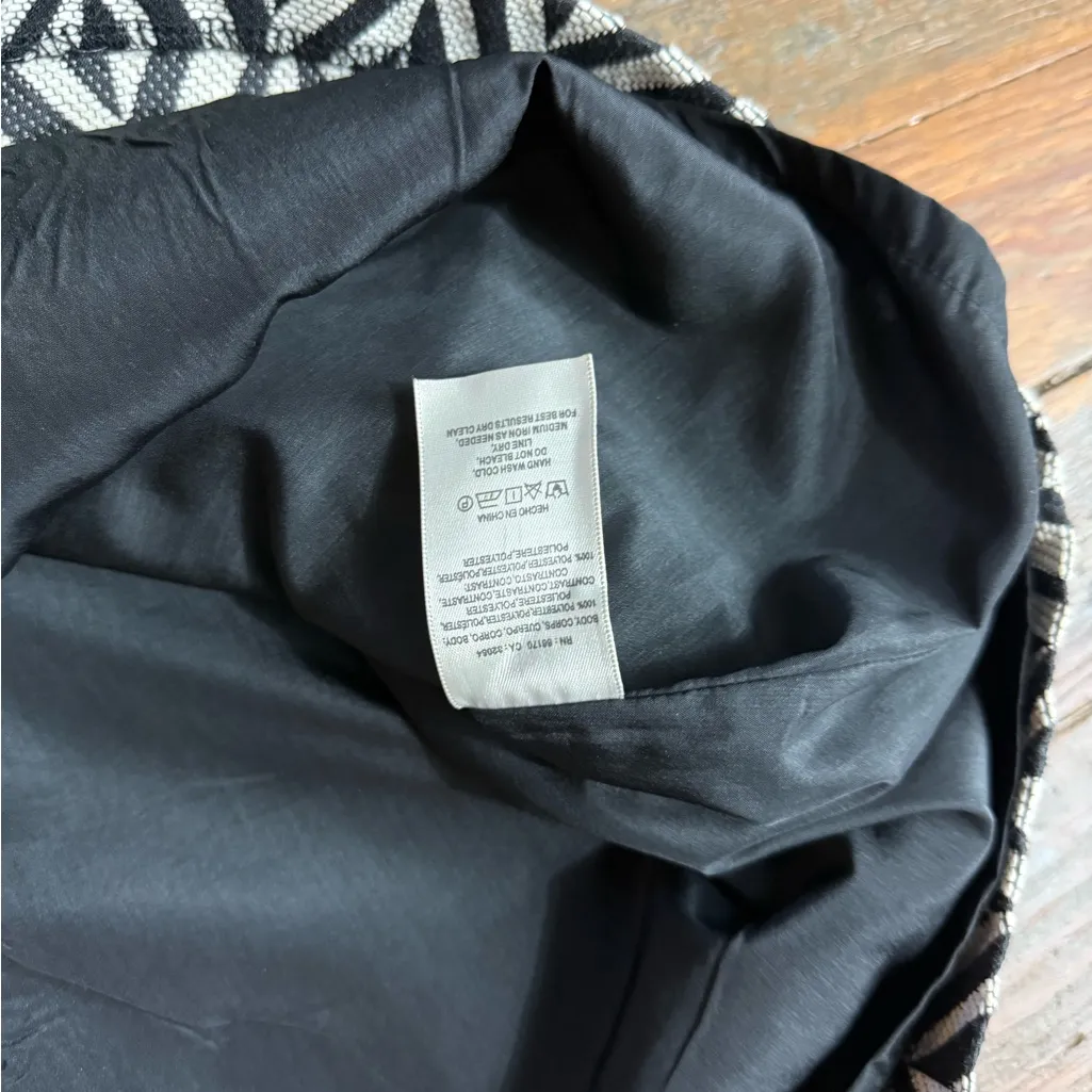 HD In Paris Anthropologie Black & Cream Herringbone Shift Dress ~ Size 5P 💚🍄 - Image 11