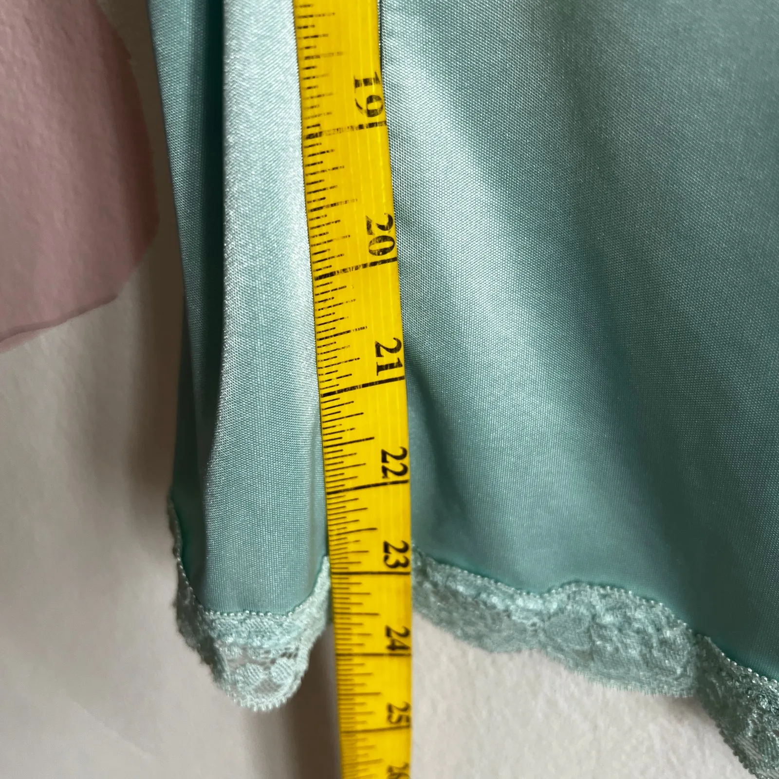 Vintage Lace‎ Trim Tank Top, Coquette Y2K Fairycore 2000s Pastel Soft Girl Large Blue - Image 4