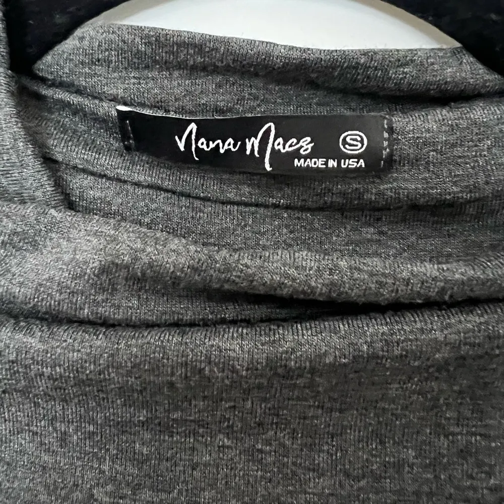 NWT NanaMacs Mock Neck Bodycon Dress‎ Gray - Image 4