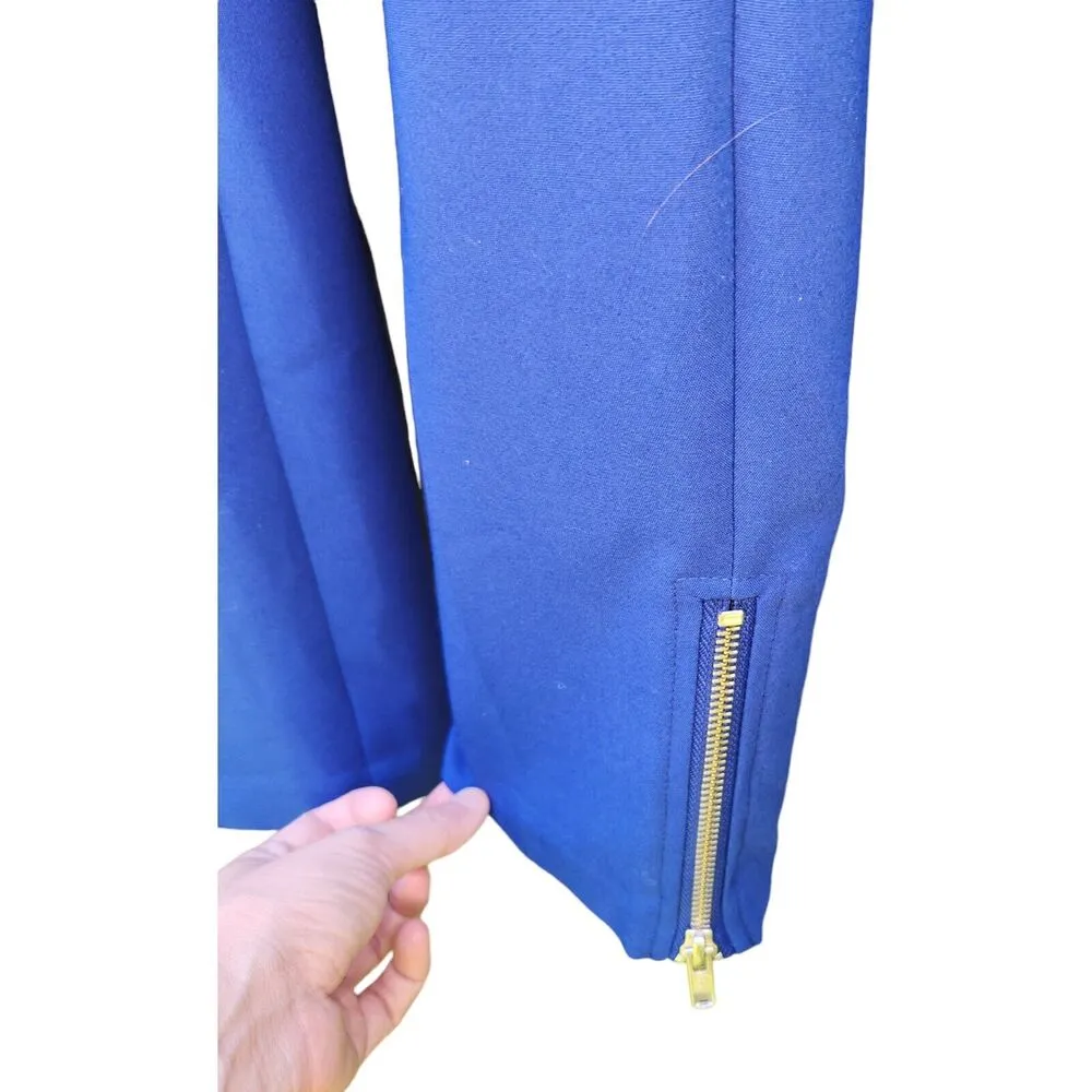 Roz & Ali Blue Signature Fit Ankle Pants Womens 4 Size-Zip Detail Pocket NWT - Image 6