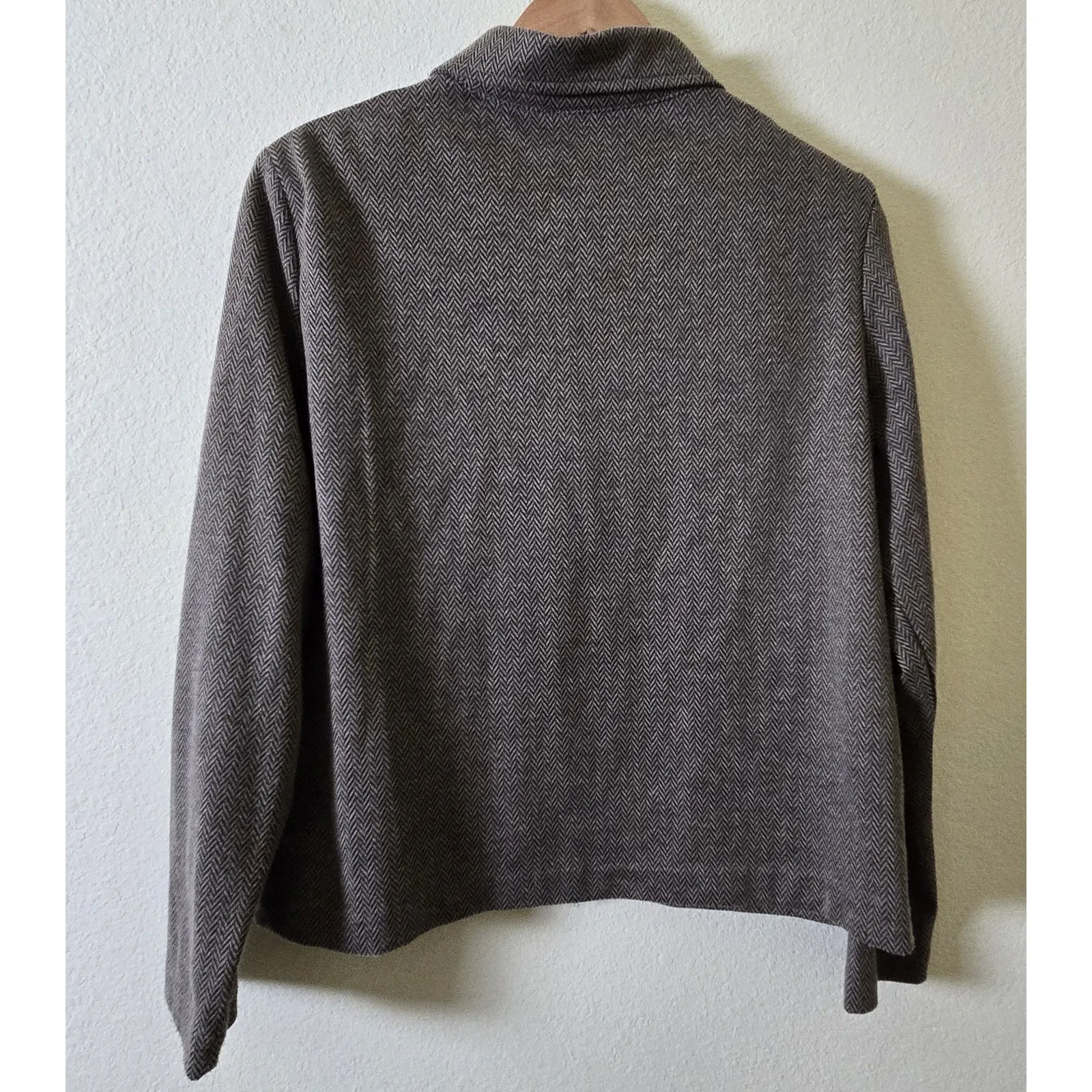 Briggs New York Herringbone Blazer Jacket‎ Button Front Petite Size Large - Image 3