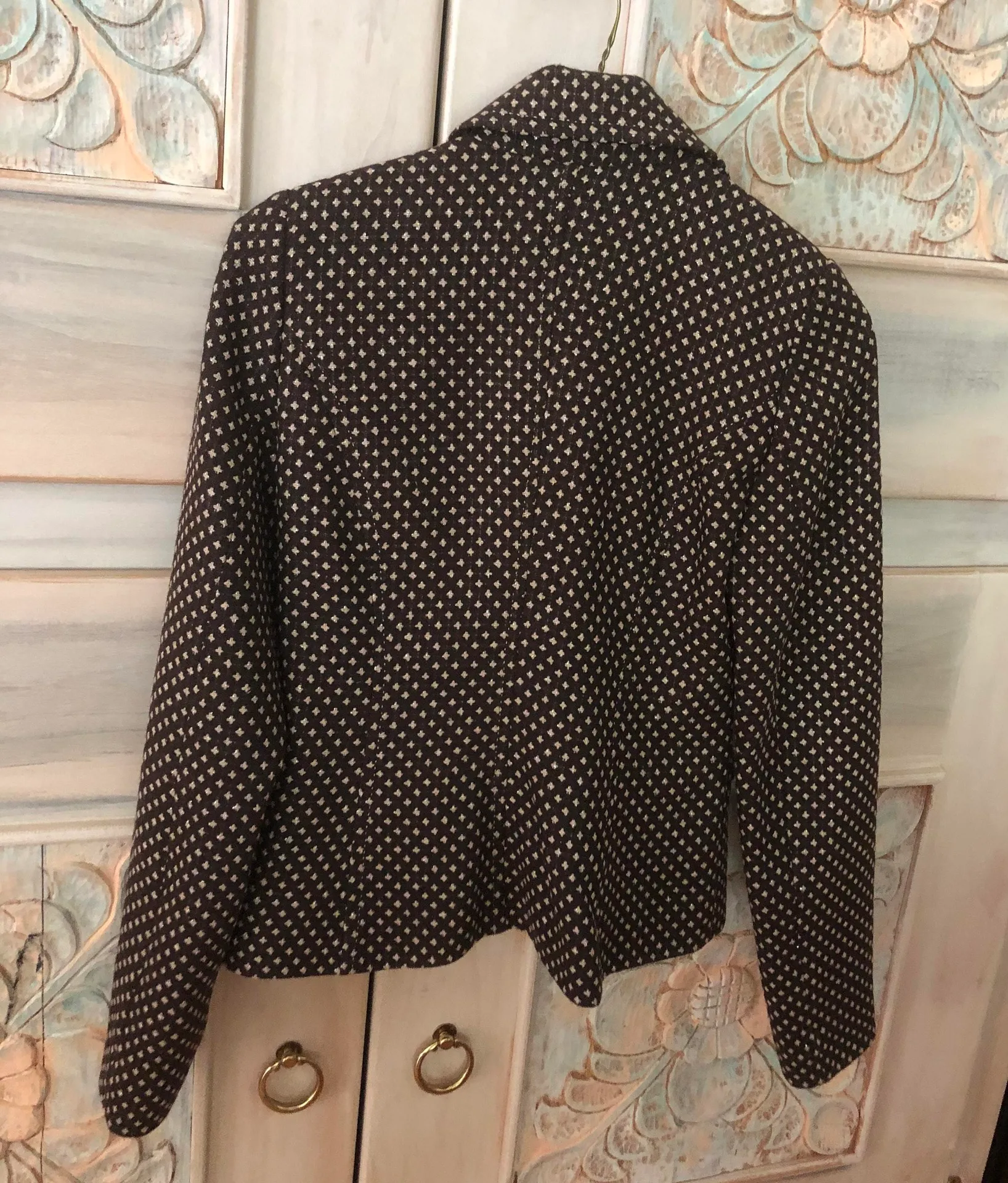 Black White Checkered Blazer - Image 2